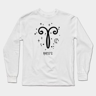 Aries Celestial Zodiac Sign Symbol Long Sleeve T-Shirt